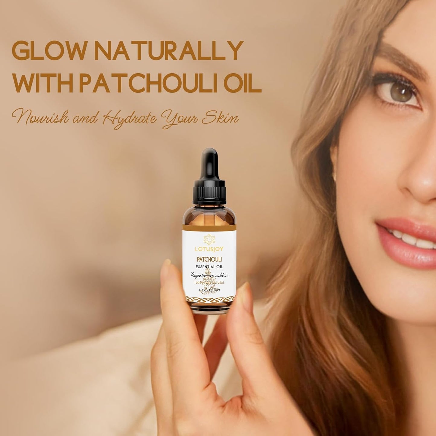 Patchouli Essential Oil for Skin Hair Diffuser, 100% Pure Natural Patchouli Oil for Room Spray, Roll On, DIY Candles & Soap Making - 1 Oz