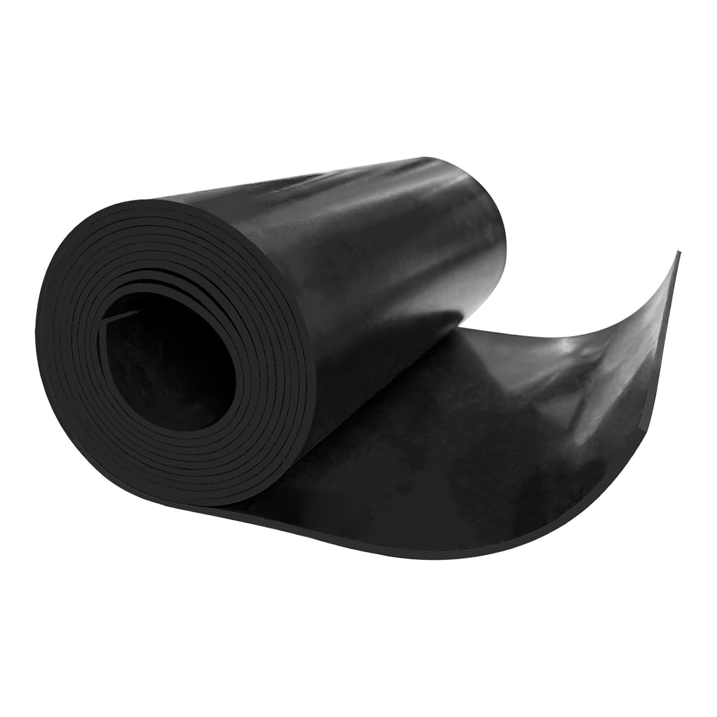 Black Solid Rubber Strip, 1/8 (.125)" Thick X 12" Wide X 10'Long, Solid Flat Rubber Roll for Anti-Slip, Anti-Vibration, DIY Gaskets, Crafts, Sealing, Supports, Protection