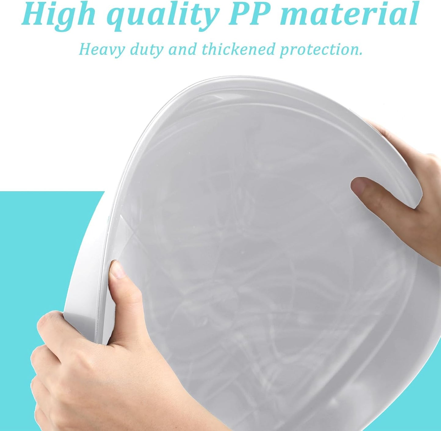 Eccliy 12 Pcs Plastic Plant Saucers Round Plant Tray Large Flower Pot Heavy Duty Planter Water Trays Thick Planter Drip Saucers for Indoors and Outdoors(18 Inch,White)