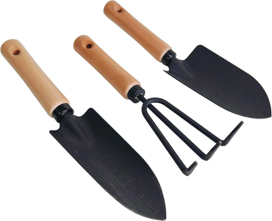 Gardening Tool, 3Pcs Heavy Duty Gardening Kit Including Trowel Transplanter Cultivator Gardening Hand Tools (3pcs Garden Tool)
