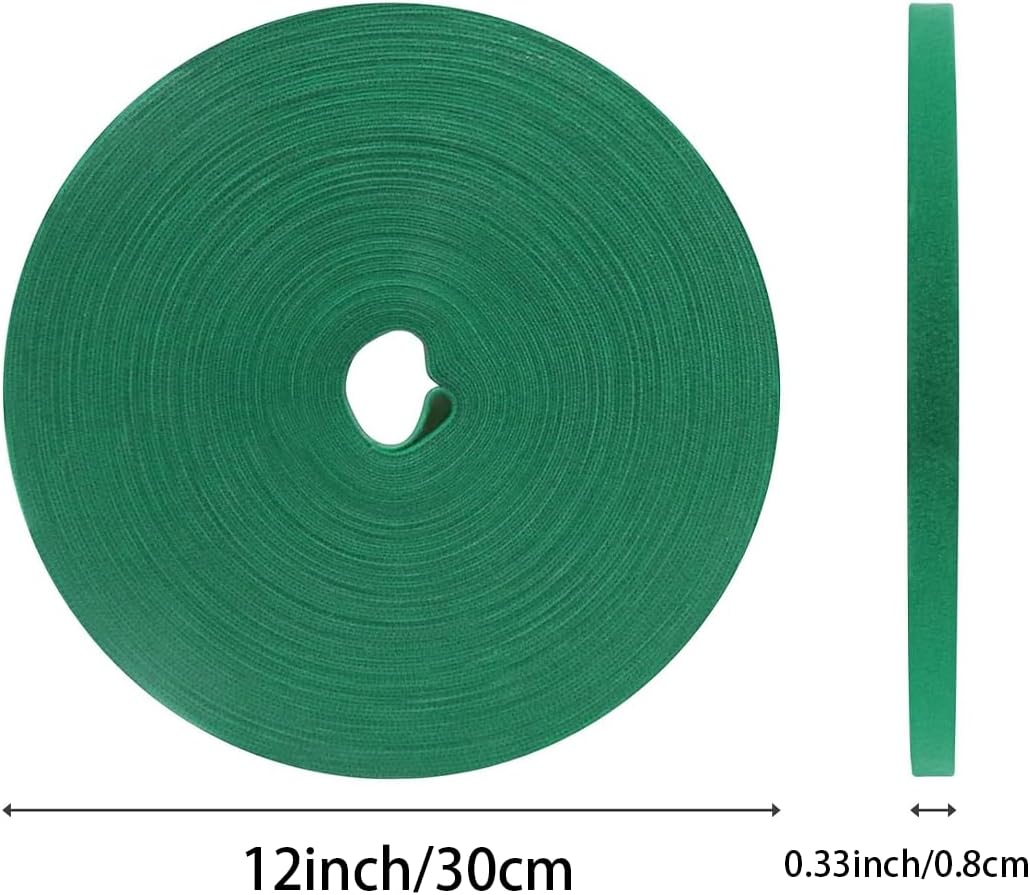 Garden Plants Tape Ties for Climbing Stakes Grafting Clips Support(143 Feet X1/3 Inch Green)