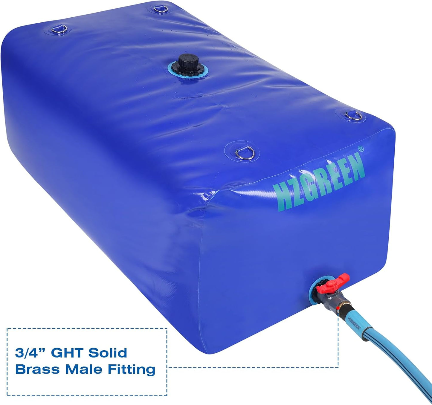 Water Bladder 500L/130G Water Tank Storage Container Foldable Portable Large Capacity Soft Bag Suitable for Outdoor Easy to Carry Out