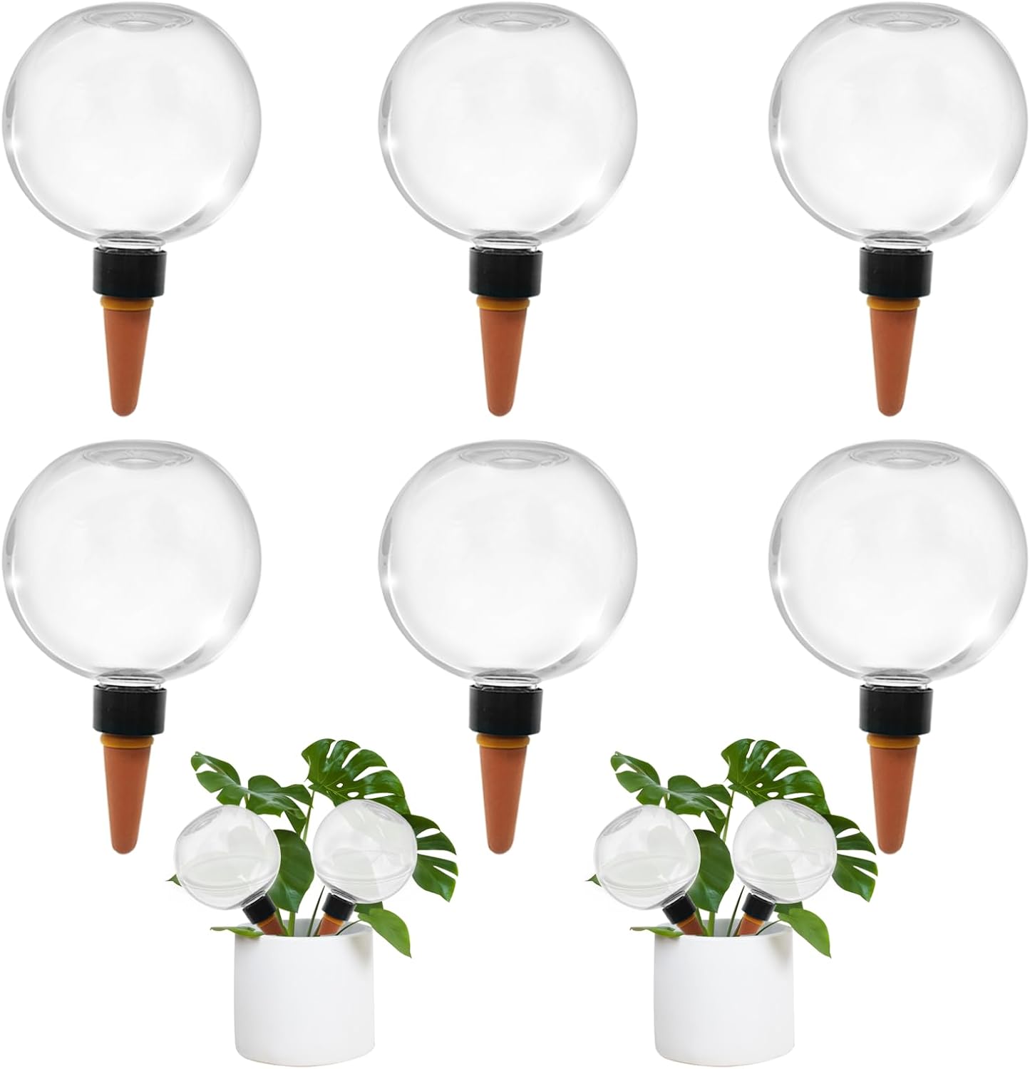 6 Pcs Self Watering Globes for Indoor Plants Automatic Watering Planter Insert 17.5 oz Watering Bulbs with Slow Release Control Water Dripper for Plants