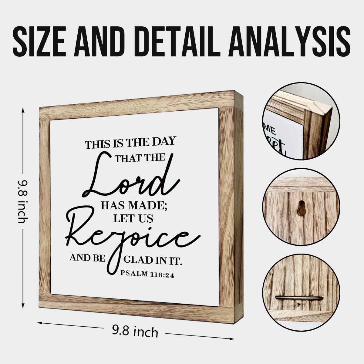 Scripture Sign, This is The Day That The Lord has Made Sign, Wooden Plaques Box Signs, Christian Wood Sign, Bible Verse Decor, Table Shelf Decoration, Psalm 118:24 Sign, Housewarming Gift