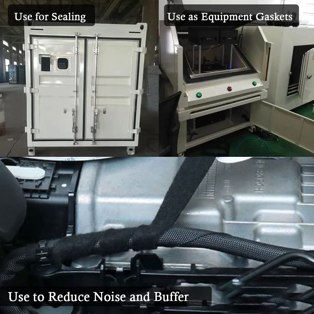 Neoprene Rubber Strips Self Adhesive Solid Rubber Sheets, Rolls & Strips for DIY Gaskets Crafts Pads Seals Warehouse Flooring Neoprene Sheet with Adhesive Backing (4" Wide x 1/5" Thick x 10' Long)