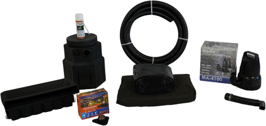 HALF OFF PONDS Pond Free Cascade 4100 Waterfall Kit with 15' x 20' PVC Liner and 4,100 GPH Pump - PVCPMDP4