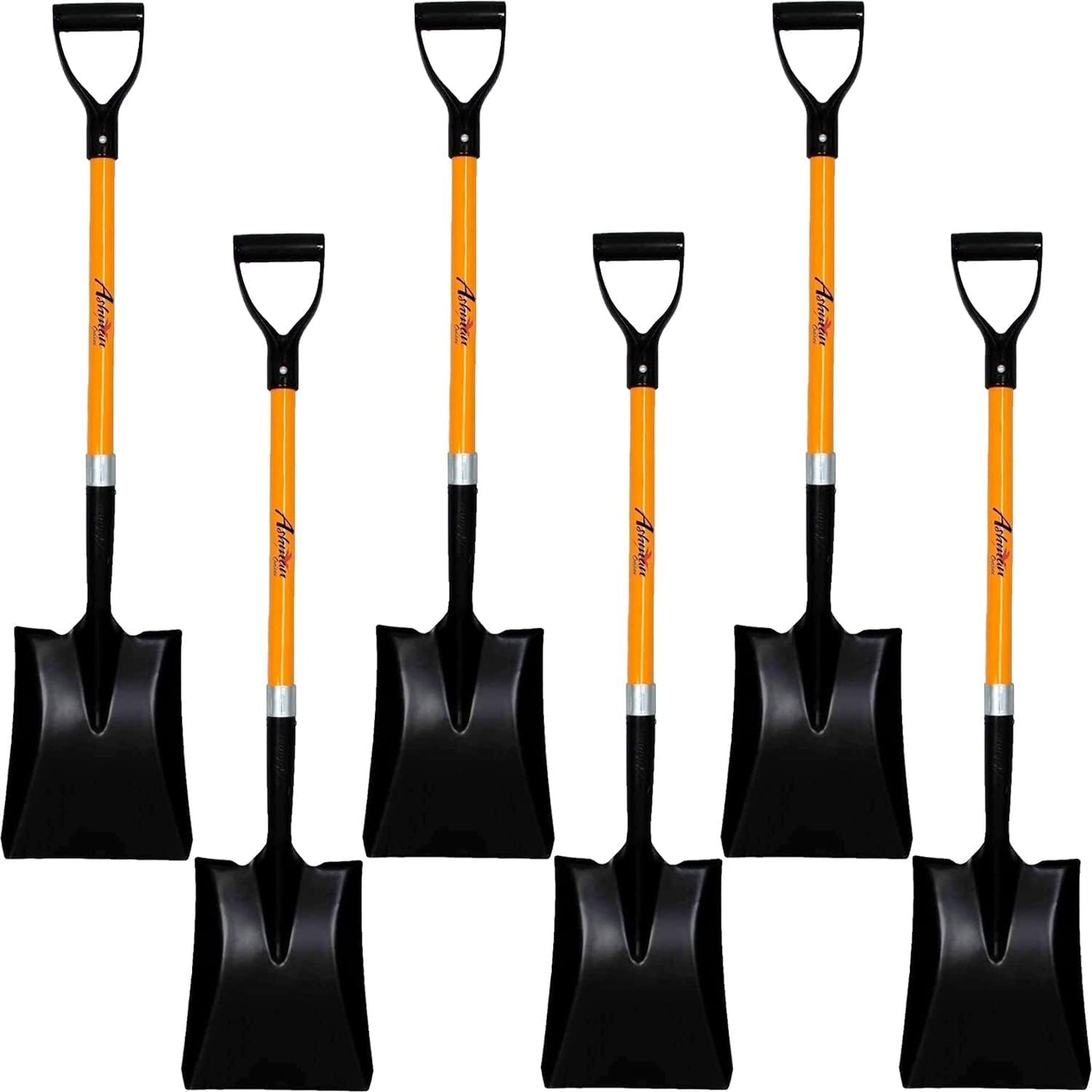 Ashman Transfer Shovel (6 Pack) – 41 Inches Long D Grip with Durable Handle – A Premium Quality Multipurpose Shovel for Heavy Duty Construction, Farming, and Outdoor works, Gardening, Landscape works.