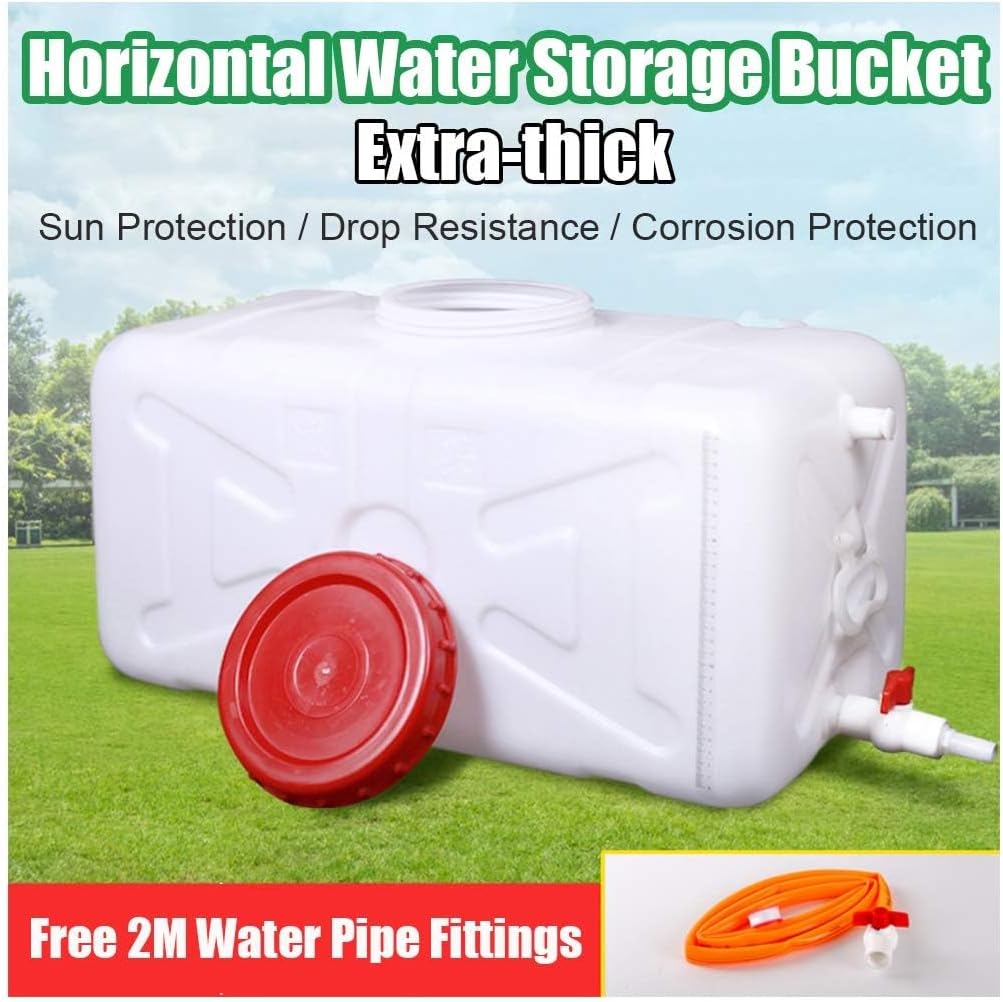 Water Storage Tank for Camping, Plastic Water Containers with Spigot for Emergency Water Storage Household Outdoor Camping Hiking Self-Driving Tour(Size:110L)