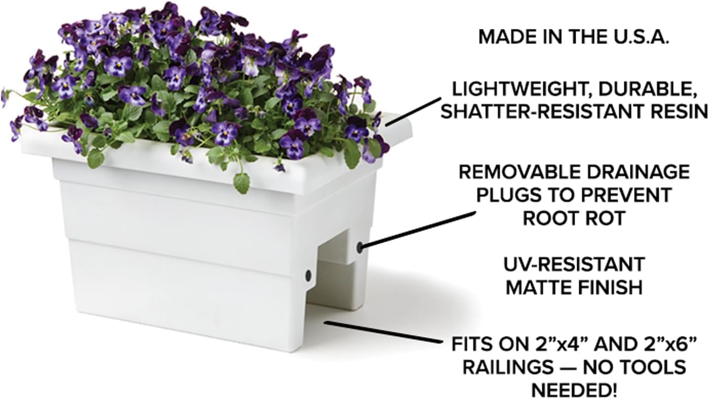 Root & Vessel Countryside Rail Planter, Terra, 24"