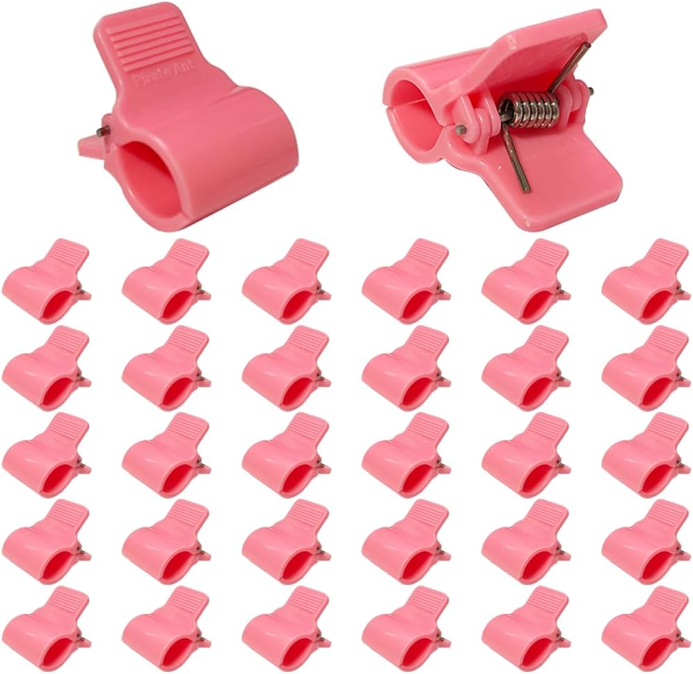 Greenhouse Clamps for 1/2 Inch PVC Pipe, Greenhouse Hoops,Support Frame, Grow Tunnel,Plant Support Garden Stakes. Pink Garden Clips For Fixing Plant Cover, Plastic Sheeting, Film Row Cover, Net.