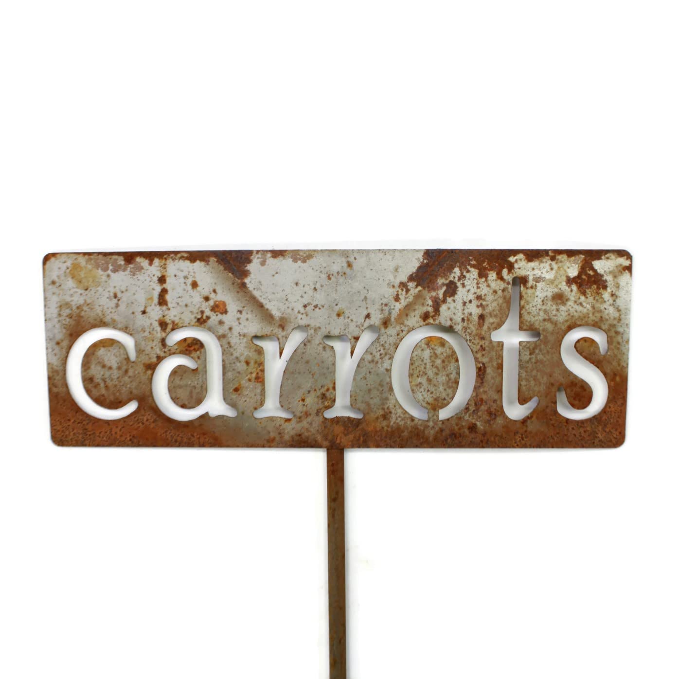 Classic Metal Garden Markers 19 Inches Tall (carrots, Naturally Rusted)