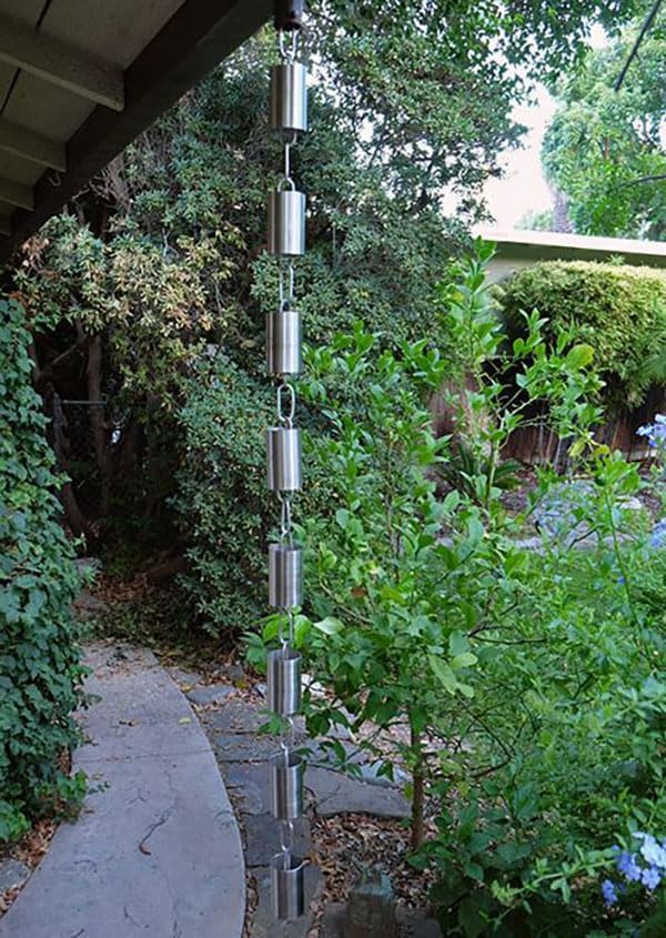 Nutshell Stores Kenchiku Rain Chain - Stainless Steel - 14 Feet