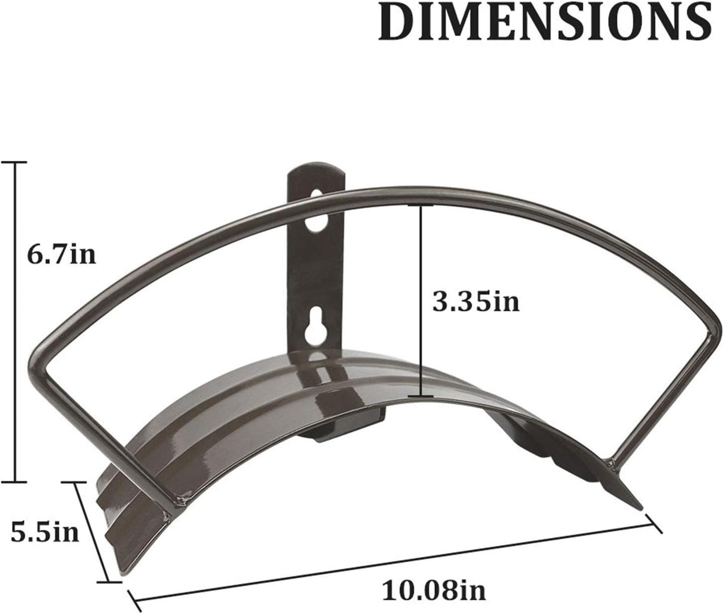 Eastrans Wall Mounted Garden Hose Holder Hold 125ft 3/4" Hose, Durable and Heavy Duty Rust-Free Hose Hanger for Water Hose, Keep Your Backyard Neat and Clean,Brown