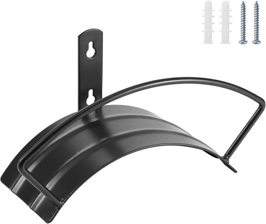 Eastrans Wall Mount Garden Hose Holder, Heavy Duty Water Hose Holder Easily Holds Up to 125 Feet 3/4’’ Hose, Solid Metal & Rust-Free, Perfect Garden Hose Storage for Outside Yard Lawn,Black