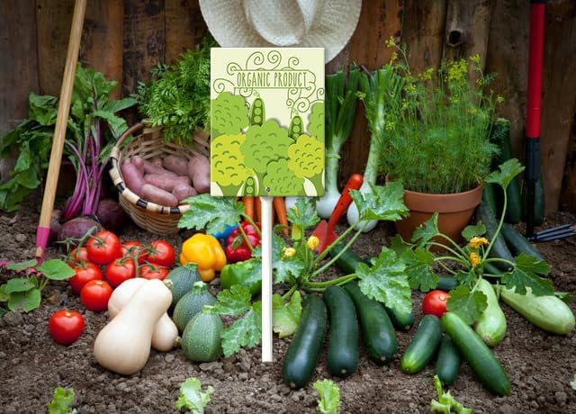 Eveokoki Aluminum Seed & Plant Labels - Plant Markes for Seedlings-Plant Tags for Pots - Garden Signs for Vegetable - Durable Markers for Plants Outdoor Waterproof - Garden Decor for Farmhouse