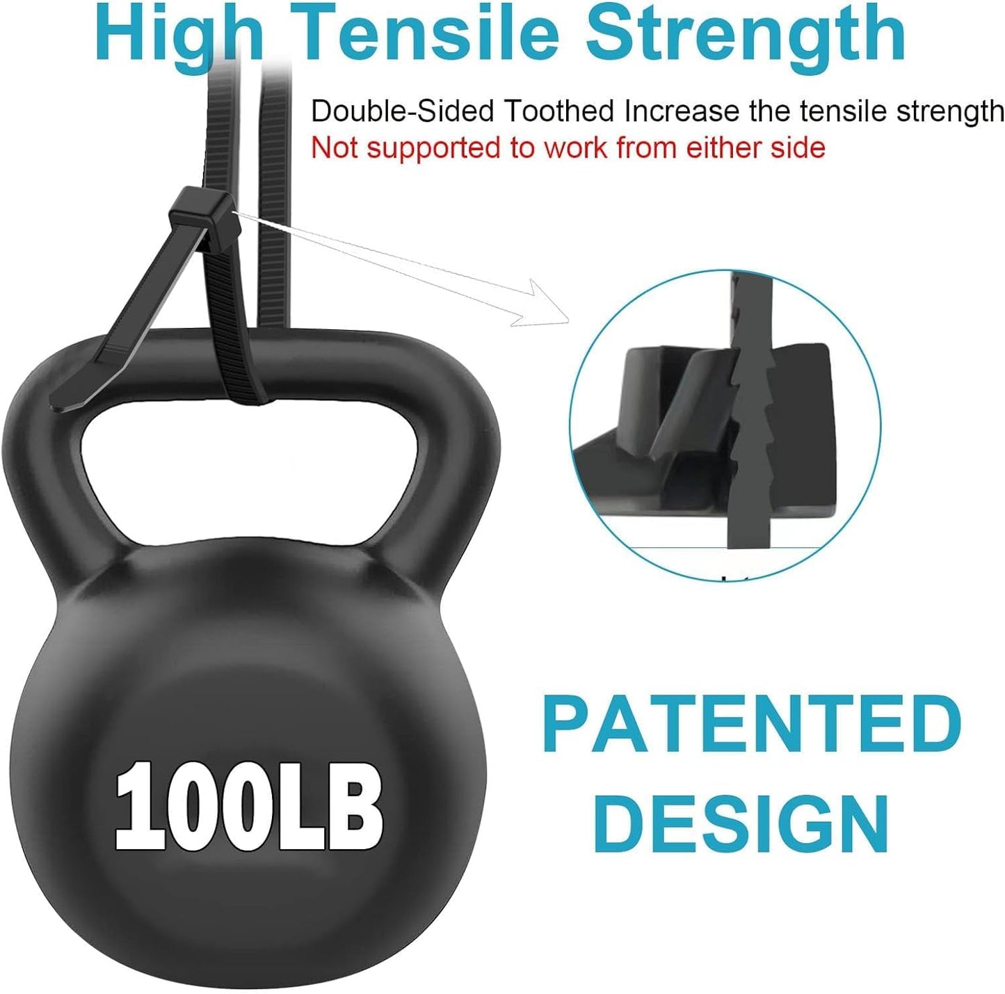 12 Inch Zip Ties Double Sided Toothed (Bulk 1000 Pack),100 LBS Tensile Strength Heavy Duty Cable Wire Ties With Self-Locking Adjustable More Durable Nylon Tie Wraps for Indoor Outdoor