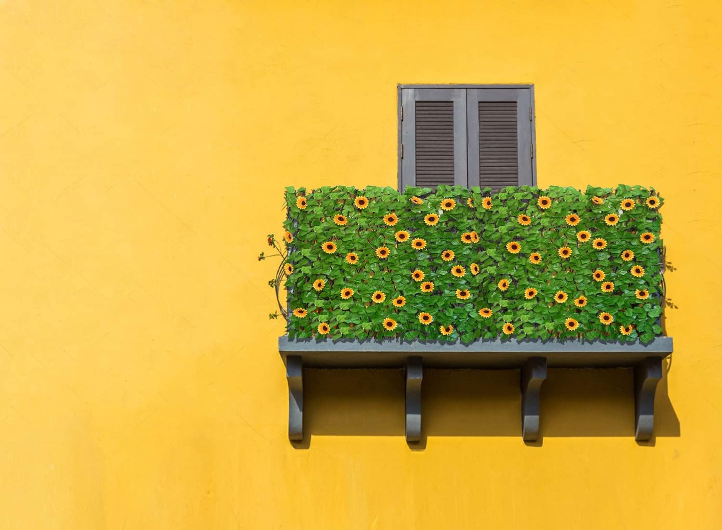 Expandable Fence Privacy Screen for Balcony Patio Outdoor,Decorative Faux Ivy Fencing Panel,Artificial Hedges (Single Sided Leaves) (1)