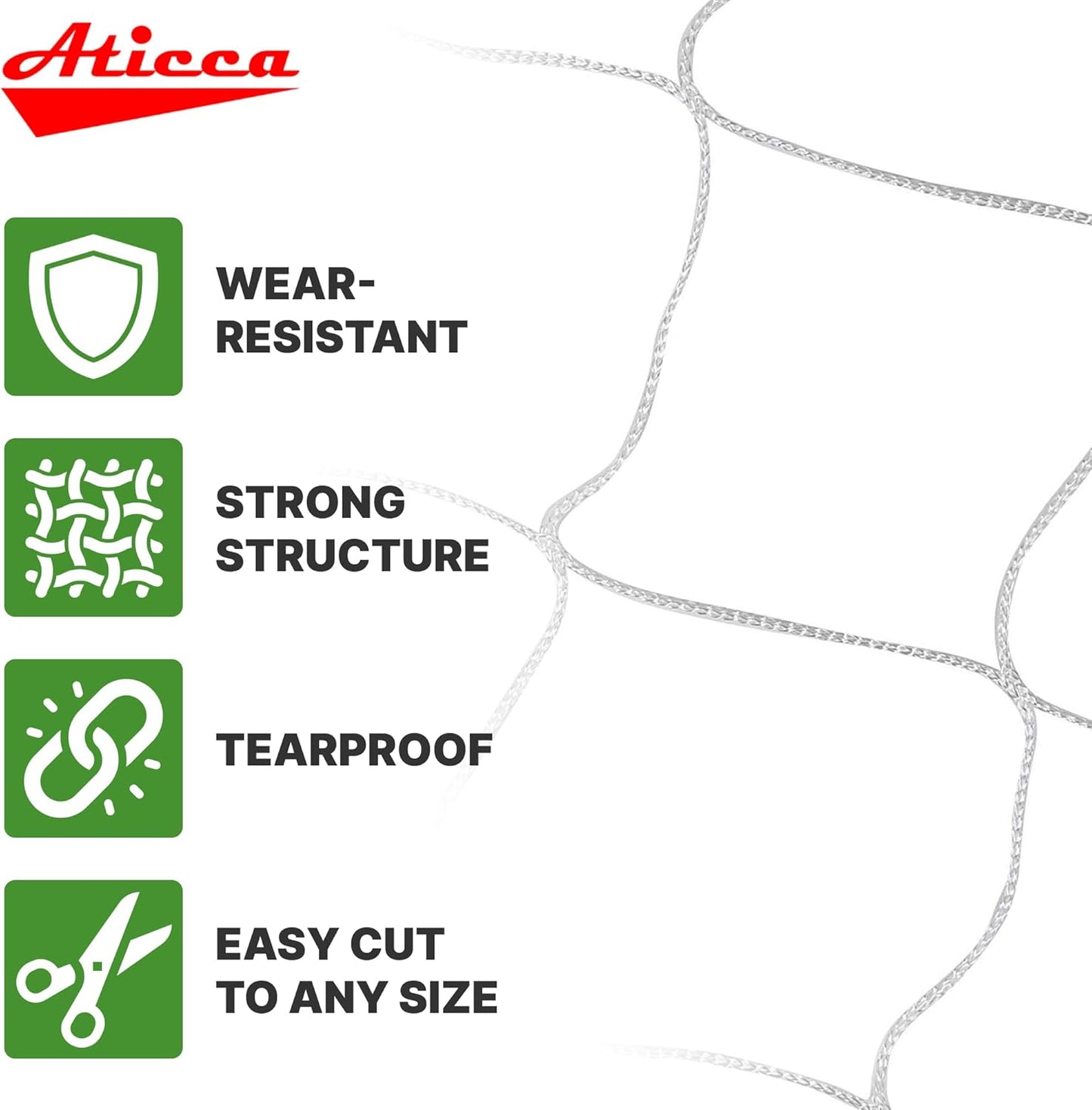 Trellis Netting 5 x 350 ft Heavy Duty Polyester Plant Support Netting White - 6 Inch Garden Rope Trellis on Roll - Mesh Twine for Growing Vine Climbing Plants, Flowers, Peas, and Tomatoes