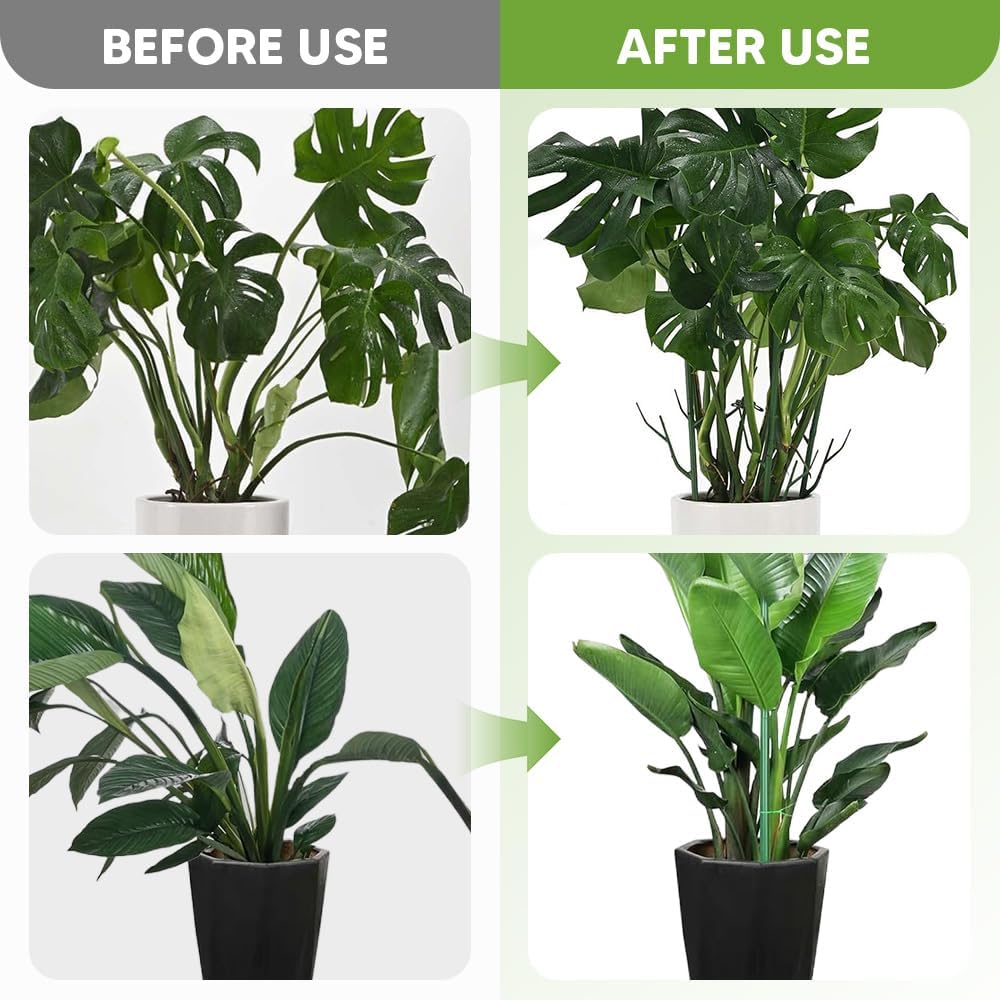 10 Pack Stackable Monstera Plant Support, Garden Plant Stakes for Indoor Outdoor Plants, Climbing Plant Support Structures Moss Pole Monstera Plant Holder Sticks Support Tall Potted Plants (10 Pack)