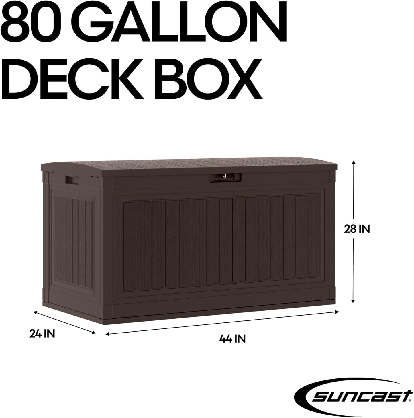 Suncast 80 GAL. LARGE DECK BOX, BMDB1080J