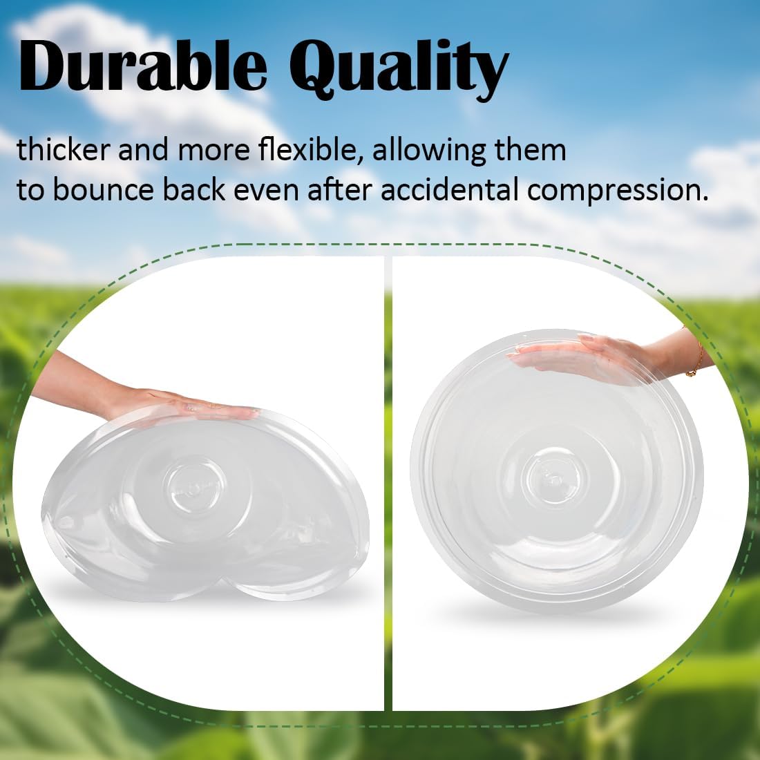 Plant Protectors from Animals 5-Pack, 10" D × 6.7" H Garden Cloches for Seedlings Nursery Pots, Clear Plant Covers, Mini Greenhouse for Plants, Durable Humidity Domes with Ventilation Holes