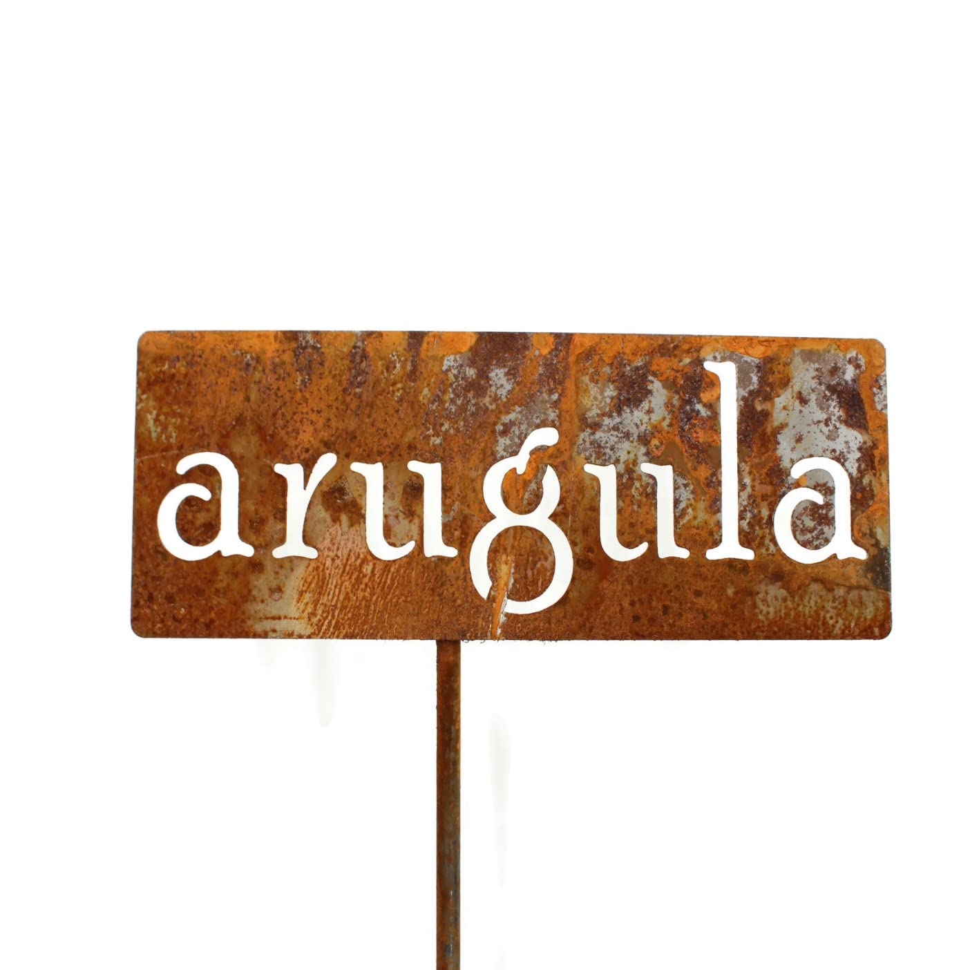 Classic Metal Garden Markers 19 Inches Tall (arugula, Naturally Rusted)