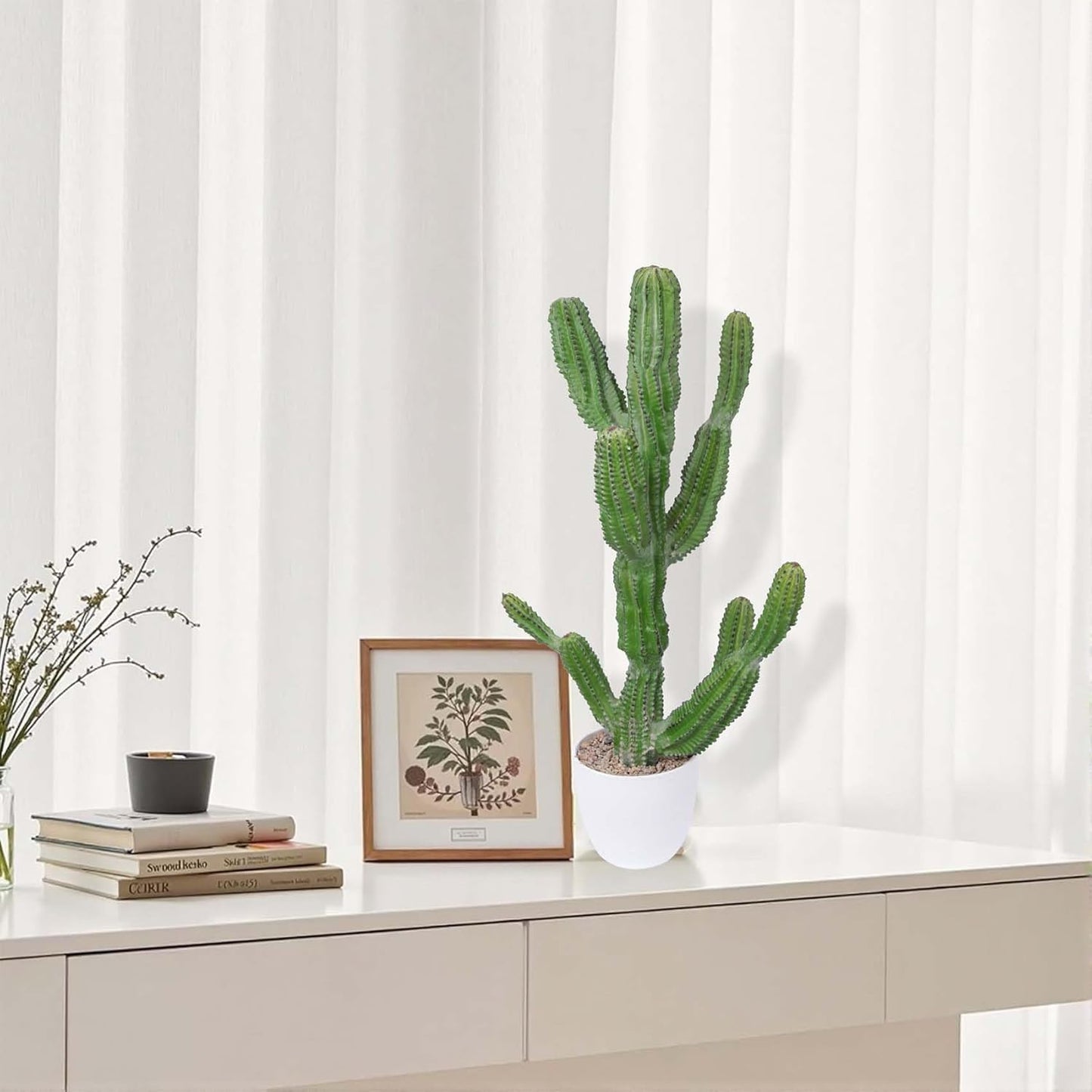 Artificial Cactus 26inch Faux Cacti Fake Saguaro Plants for Indoor Outdoor Home Office Garden Decor