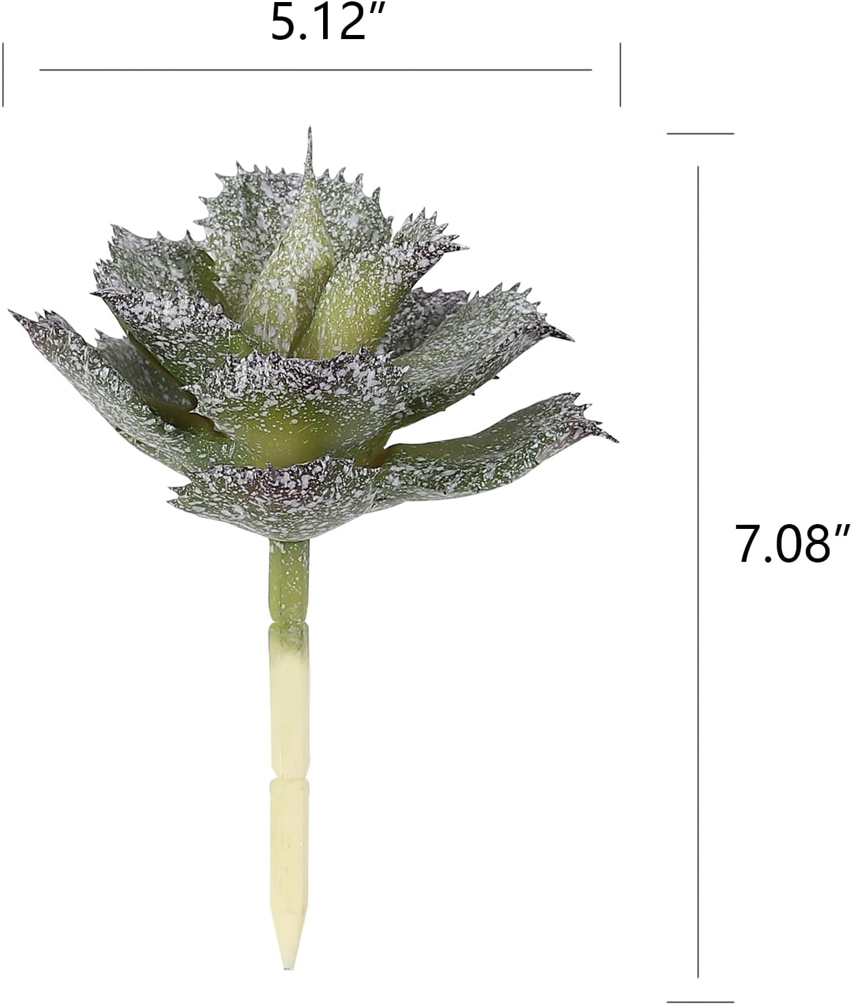 Duovlo Artificial Succulent Plant 5.15 Inch Faux Succulents Agave potatorum Flower Arrangement Craft Wall DIY Materials,Pack of 2 (New Green)