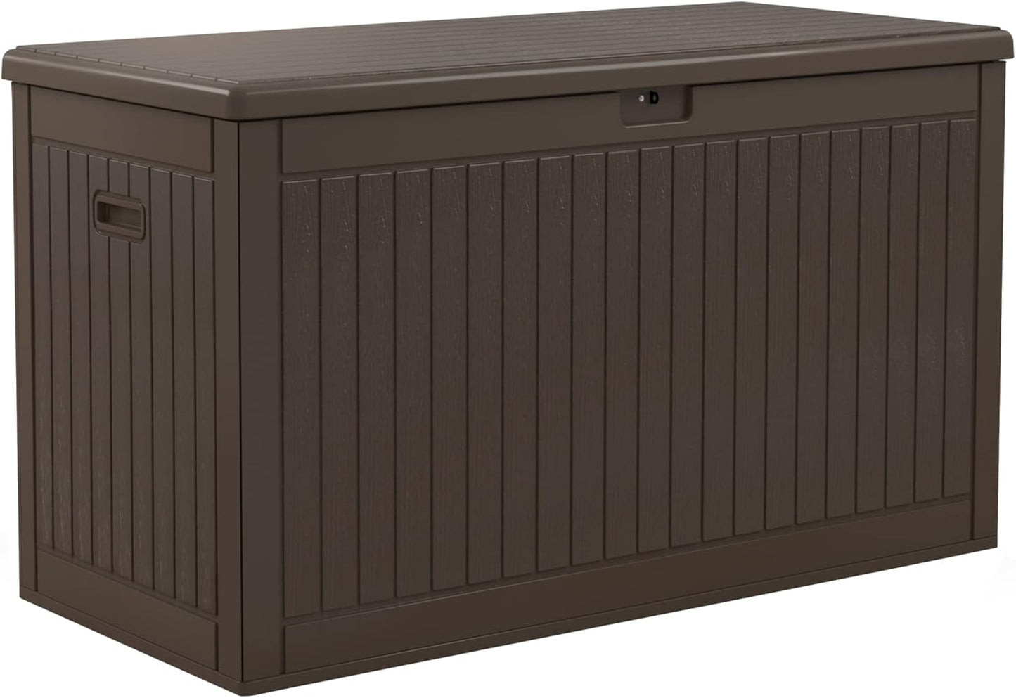 YITAHOME 260 Gallon Extra Large Deck Box, Double-Wall Resin Outdoor Storage Box with Flexible Divider for Patio Cushions Pool Supplies Garden Tools, 1000lbs Load Capacity, Lockable&Waterproof (Brown)