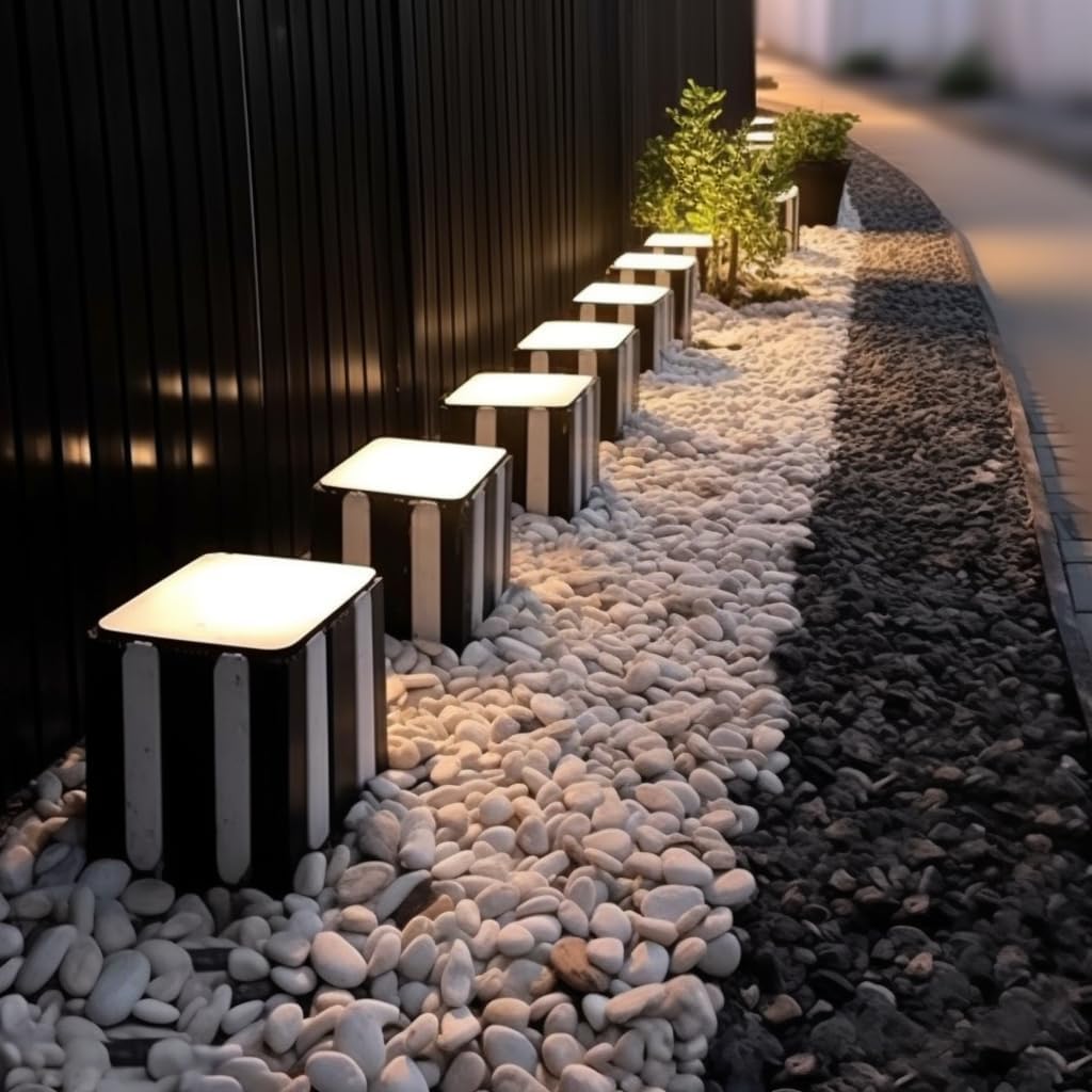 Stonecreek 24 LBS River Rocks (2 x 12 LBS Bags) – Natural Polished Decorative Pebbles, Garden Landscaping Stones for Planters, Vase Fillers, Succulent Pots, Fish Tanks & Terrariums, Black Medium