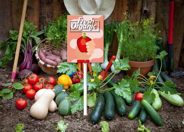 Eveokoki Aluminum Seed & Plant Labels - Plant Markes for Seedlings-Plant Tags for Pots - Garden Signs for Vegetable - Durable Markers for Plants Outdoor Waterproof - Garden Decor for Farmhouse