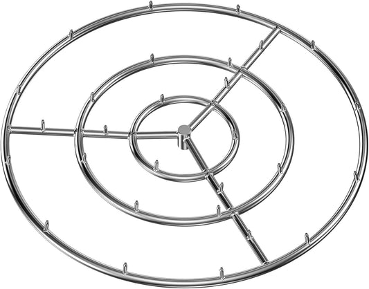 Skyflame 30-Inch Round Stainless Steel Fire Pit Jet Burner Ring, High Flame