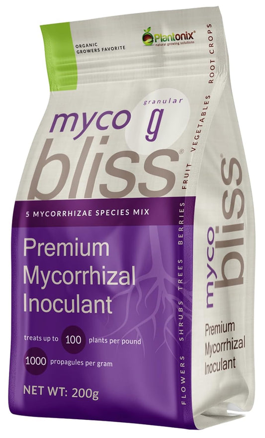 Myco Bliss Granular (200 g) - Mycorrhizal Fungi for Plants - 5 Strain Mycorrhizal Inoculant with 1000 Propagules Per Gram - Highly Concentrated Mycorrhizae for Plants, Potting Soil, & Garden Soil