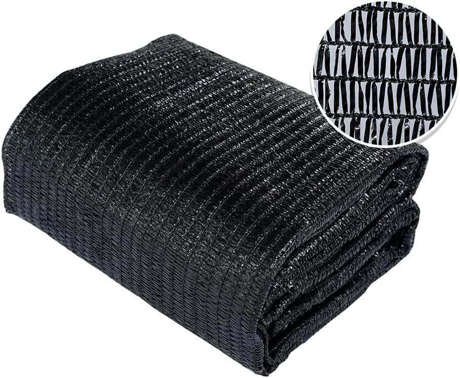 Agfabric 30% Shade Cloth 10X 20ft Sun Shade Coth Sunblock Shade Cloth Cover with Clips for Plants, Black