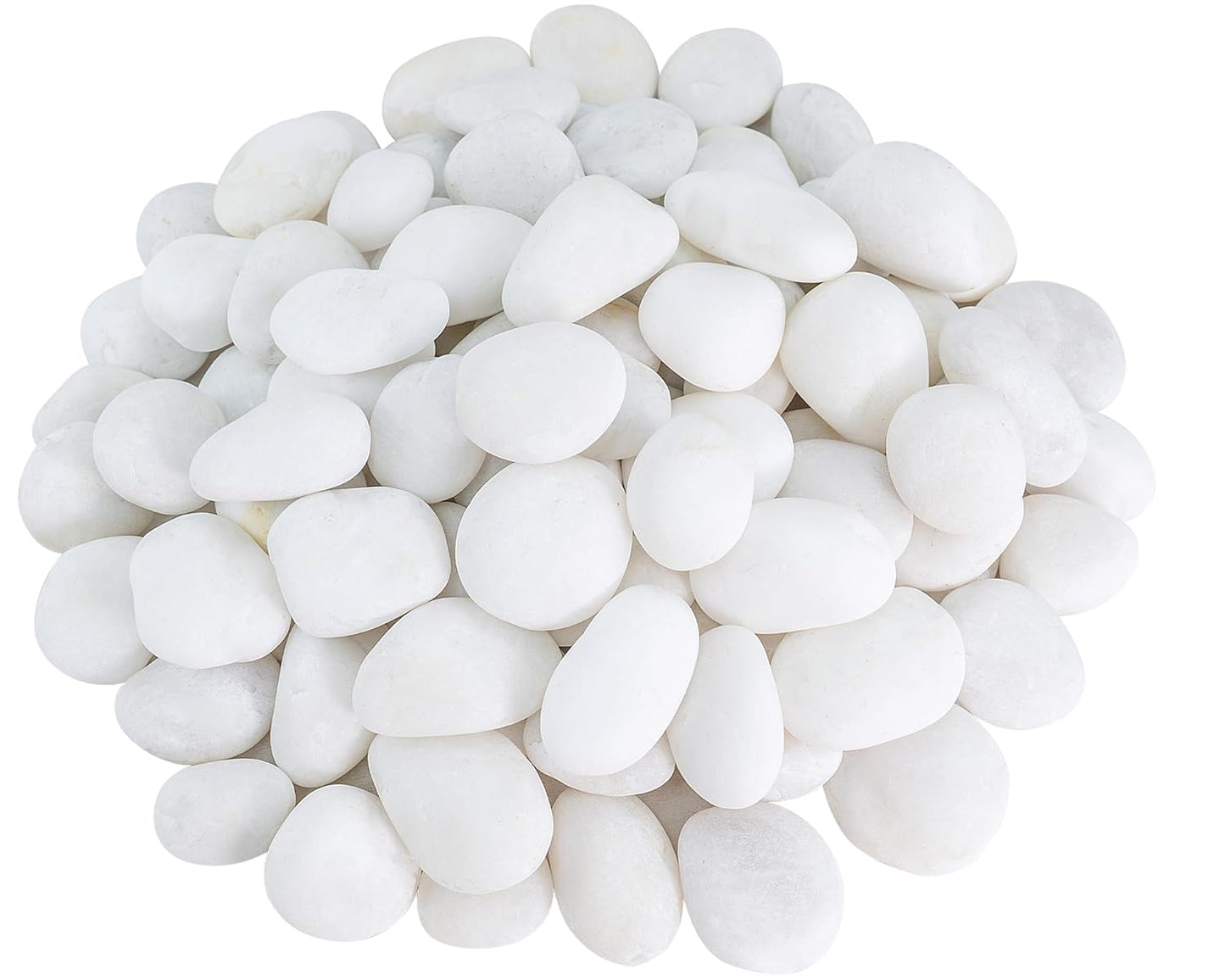 River Rocks, 20lbs Aquarium Rocks, 2-3 Inch White Pebbles for Indoor Plants, Natural Stones for Landscaping Garden Paving Plant Rocks Crafting Walkways