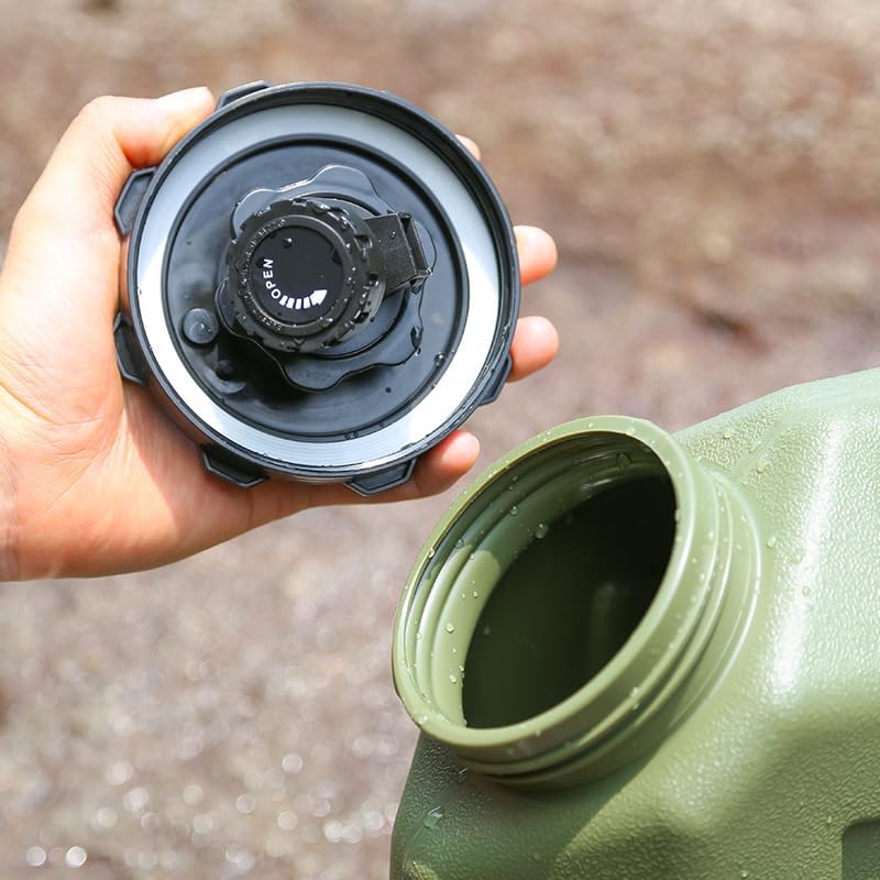 5 Gallon Water Jug with Spigot, BPA Free Leak-Proof Camping Water Container, Portable Emergency Water Storage for Outdoor Hiking, Camping, Home Use, Camping Essentials