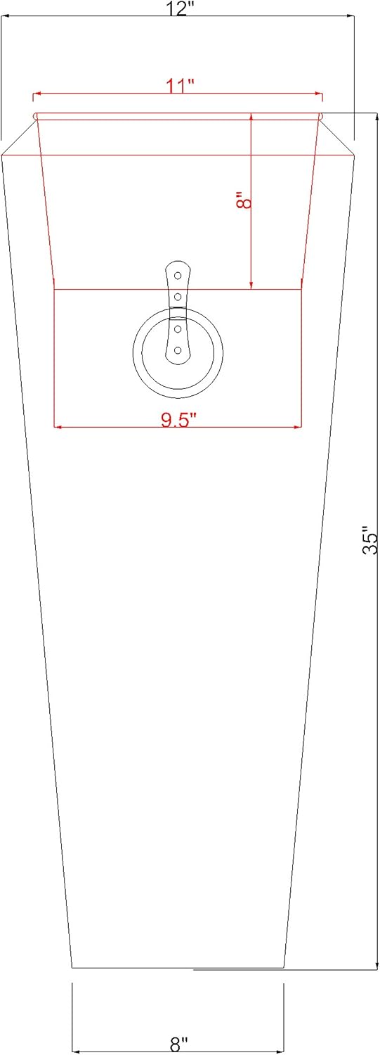 H Potter Tall Outdoor Planters for Balcony Garden Deck Front Porch or Indoor Copper Flower Pots Set of 2