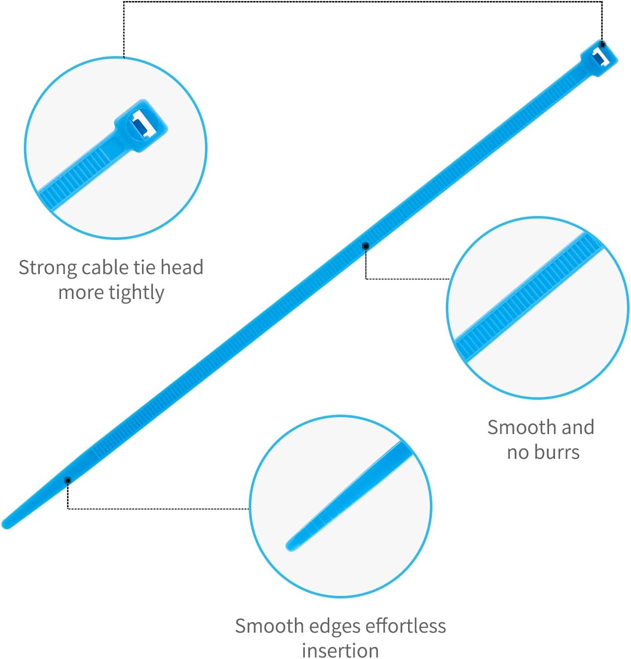 6 Inch Pink Zip Tie 1000 PCS, 18 Lbs - Small to Medium Zip Tie, Nylon PA66 UV Resistant Cable Tie for Indoor and Outdoor Use - Ideal for bundling and securing objects