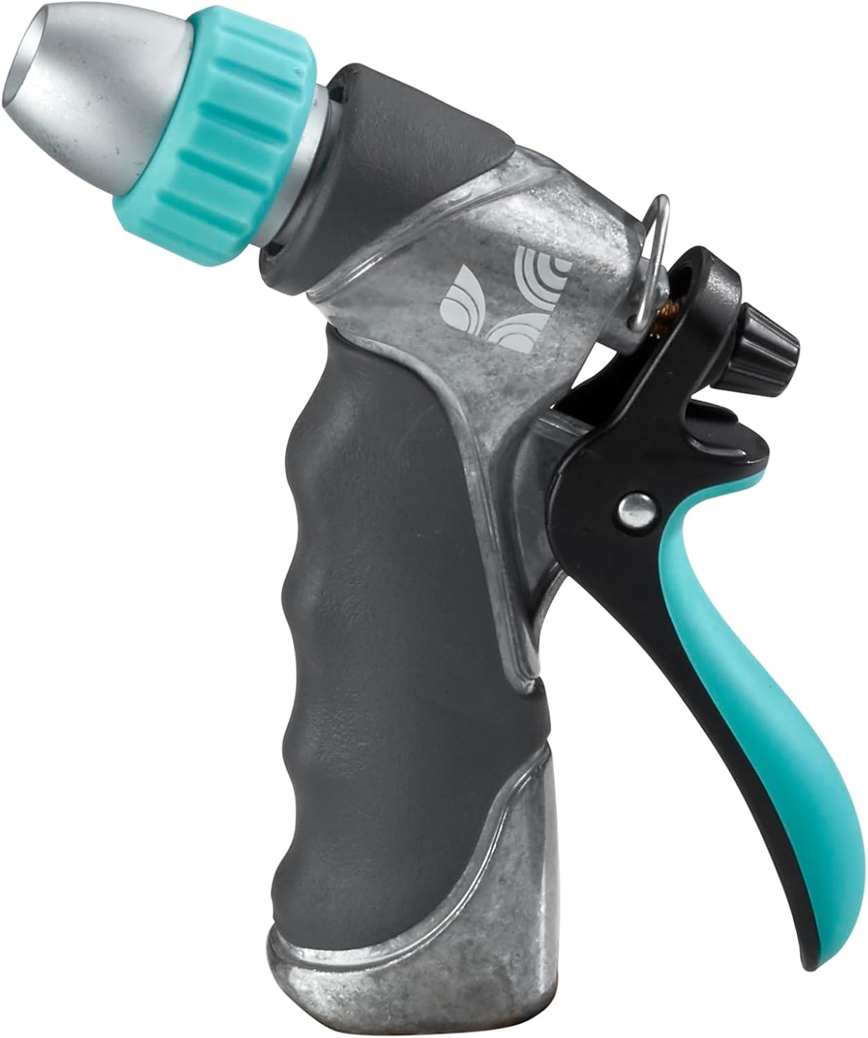 Heavy Duty Metal Adjustable Water Jet Hose Nozzle 500006 with Rear Trigger and Comfort Grip by New England Garden Tools for Cleaning, Watering Plants & Yards, Washing Cars & Pets