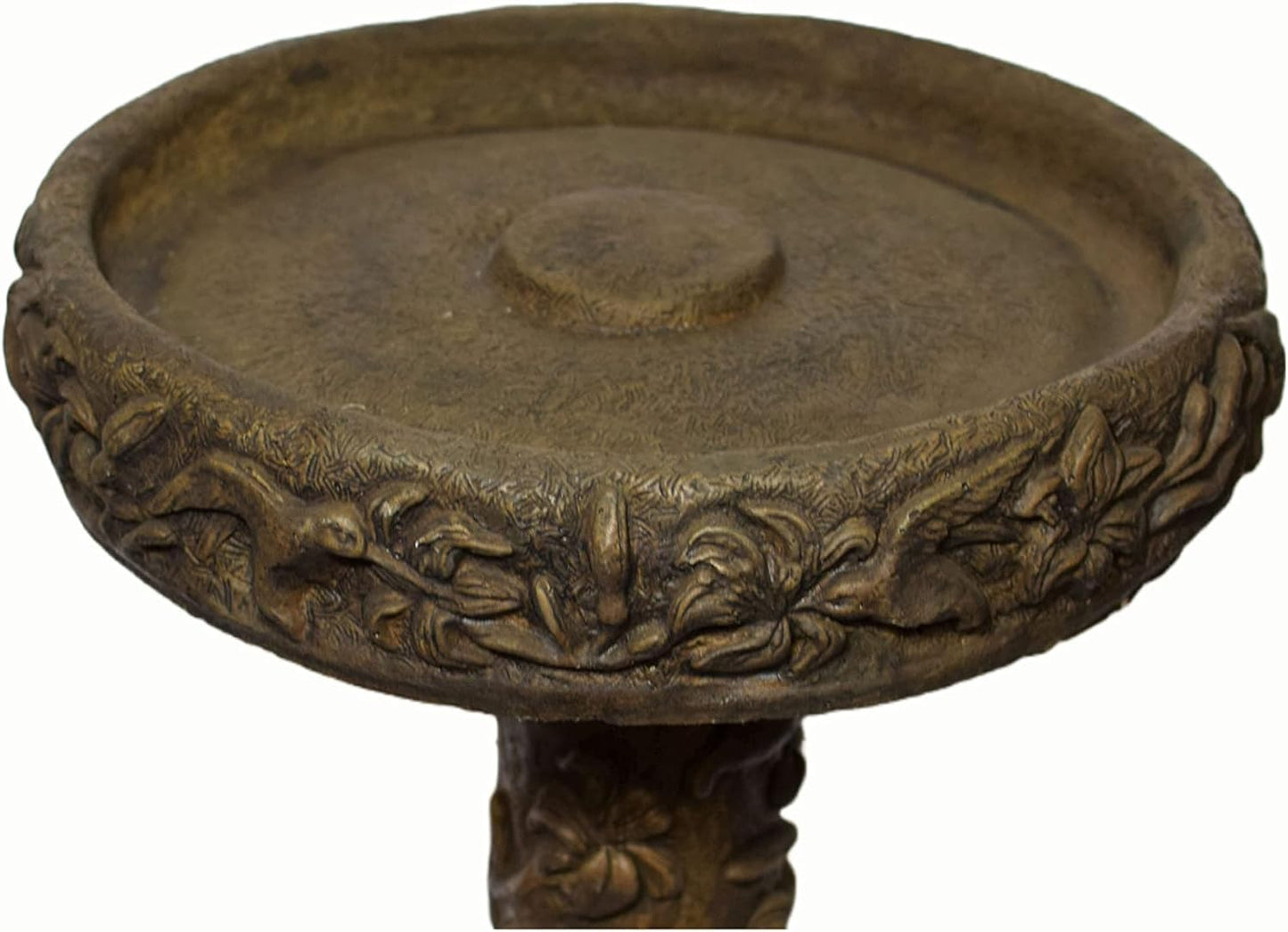 Hummingbird Birdbath- 27" h x 20" Dia- Espresso