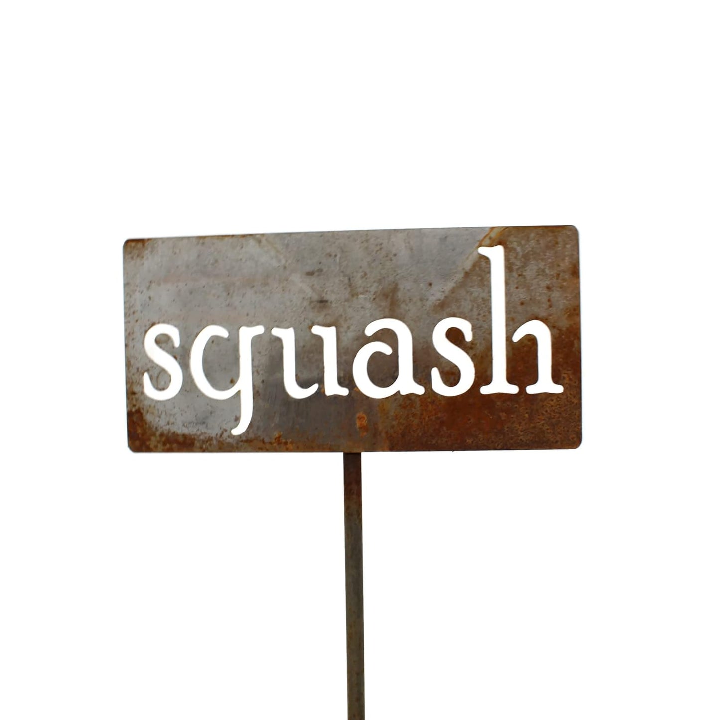 Classic Metal Garden Markers 19 Inches Tall (squash, Naturally Rusted)