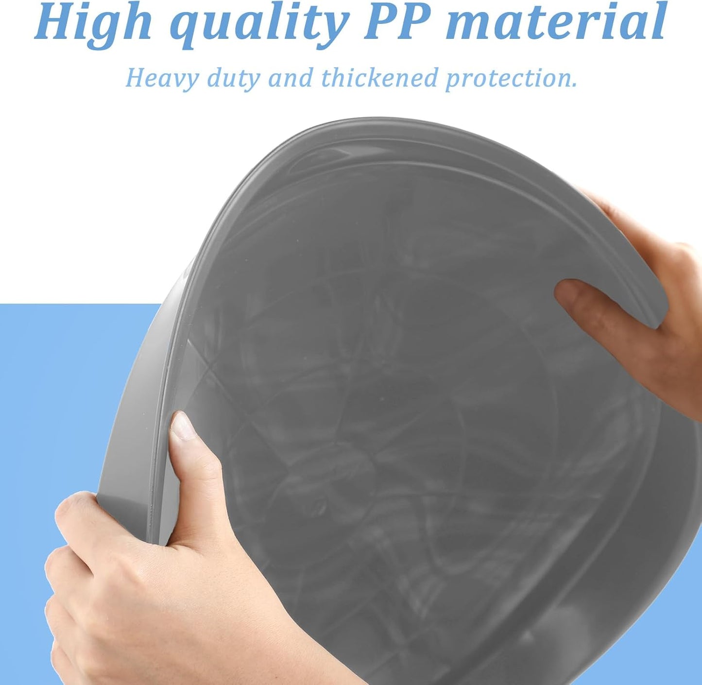 Eccliy 12 Pcs Plastic Plant Saucers Round Plant Tray Large Flower Pot Heavy Duty Planter Water Trays Thick Planter Drip Saucers for Indoors and Outdoors(18 Inch,Gray)