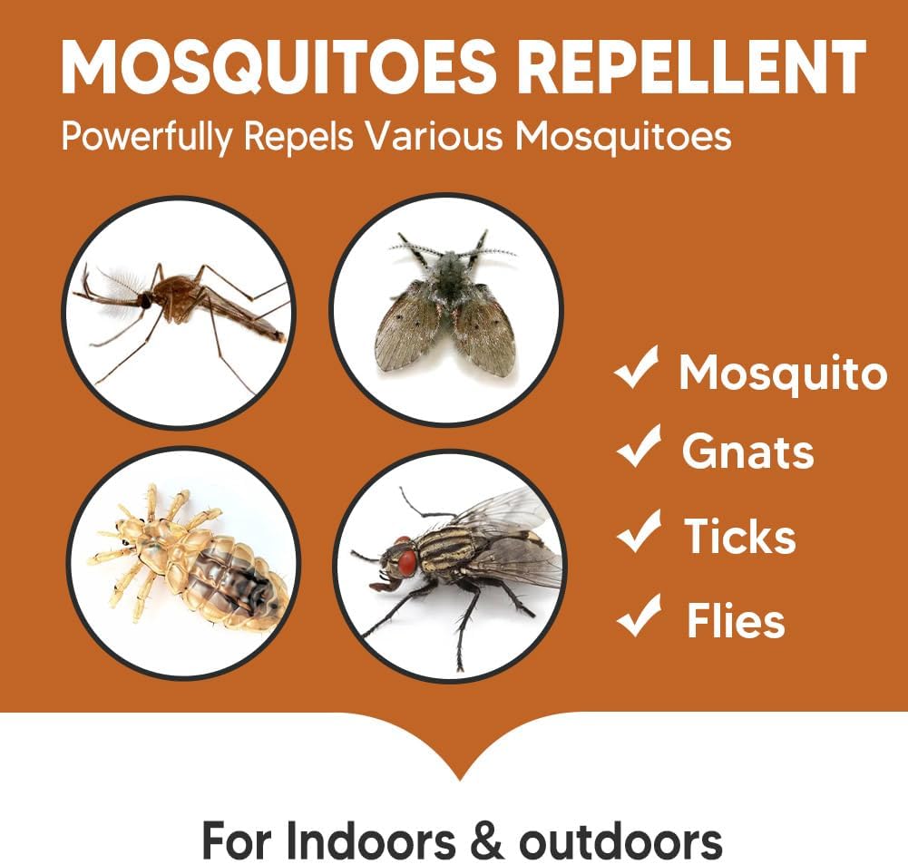 Mosquito Repellent Outdoor Patio, Mosquito Repellents Indoors, Natural Mosquito Repellent Balls, Mosquitoes Repellant for Yard/Camping, Mosquito Deterrent,120 ft² and 60-90 Days-8P