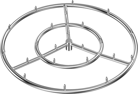 Skyflame 24-Inch Round Stainless Steel Fire Pit Jet Burner Ring, High Flame