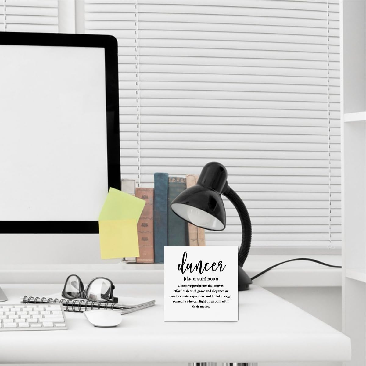 Dancer Gifts Wooden Box Sign, Dance Stuff Definition Quotes Wooden Signs, Best Gifts for Dancers Men Women, Positive Decor for Farmhouse Home Dance Studio Desk Shelf Tabletop 5 X 5 Inches