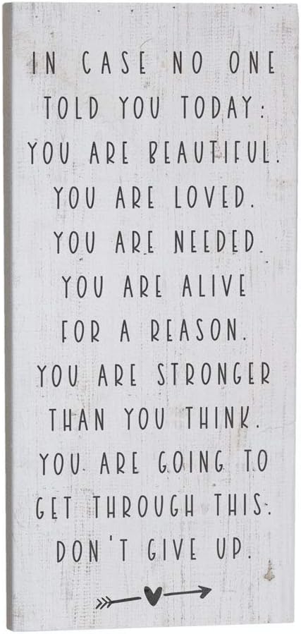 Simply Said Inspire Boards – “You Are Going To Get Through This, Don’t Give Up” – Inspiring and Supportive Sign For Friend or Relative – Real Wood Sign Hand Crafted In USA – 12” x 5.5”