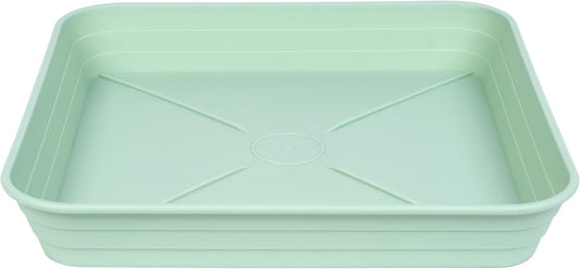4 Pack Square Plant Saucer Tray 10 inch, 6 8 10 12 14 16 18 20 inch Heavy Duty Plastic Square Plant Saucers for Indoors Outdoor, Flower Planter Drip Trays for Pots, Seed Starting Tray