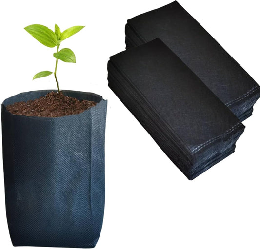gardtree Plant Nursery Bags 6.3” x 7” 200PCS, Non-Woven Biodegradable Plant Grow Bags Fabric Seedling Starter for Vegetable Flower Fruit Saplings Tree, Home Garden Supply