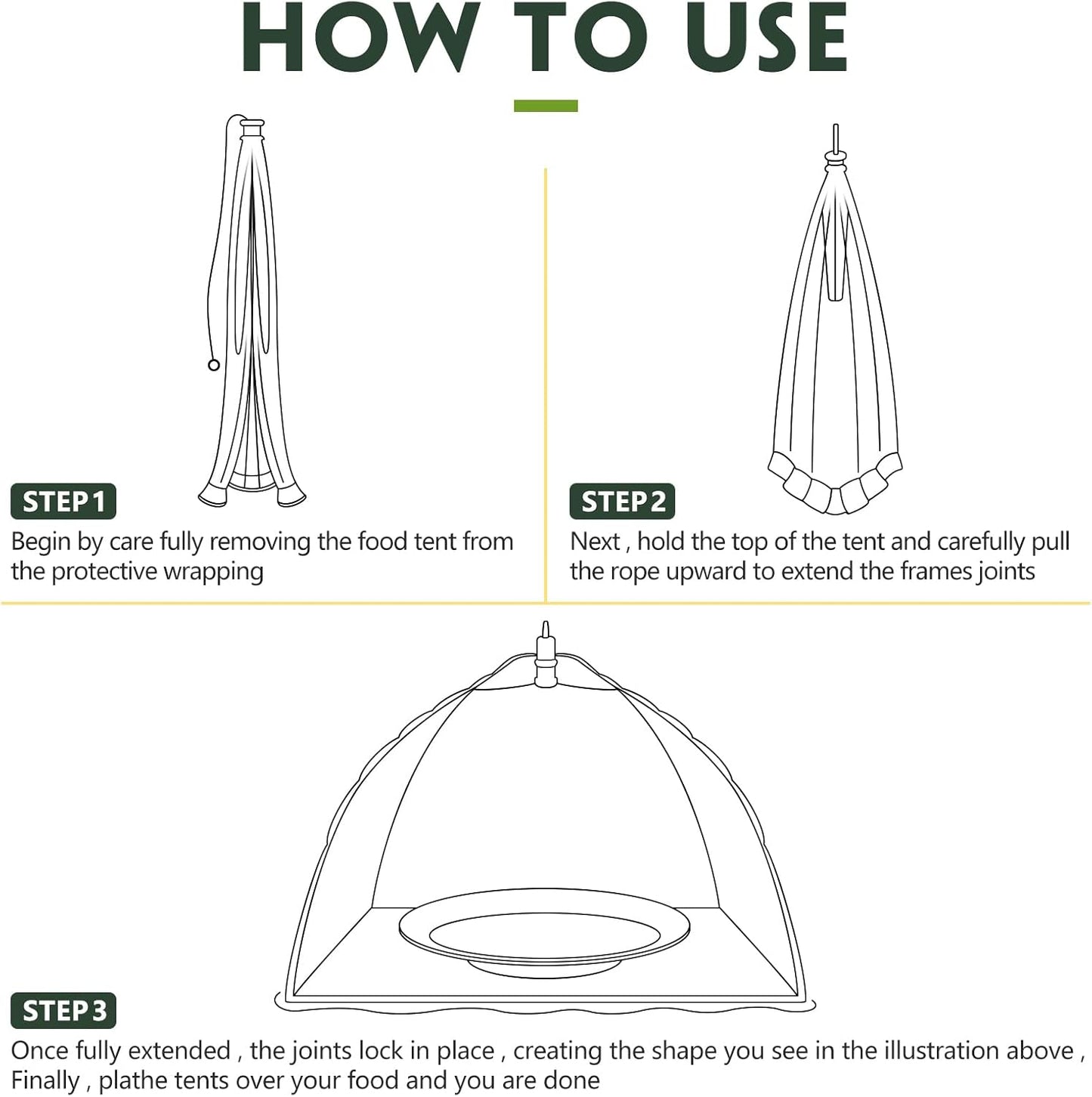 Sawysine 4 Pack Mesh Plant Cover Reusable Screen Cloche Dome Plant Protector Tent Collapsible Umbrella for Outdoor Garden Greenhouse Vegetable Flowers Strawberry from Animals(17 x 17 Inch,White)