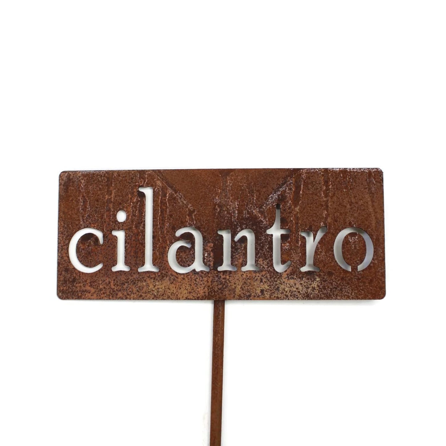 Classic Metal Garden Markers 19 Inches Tall (cilantro, Naturally Rusted)